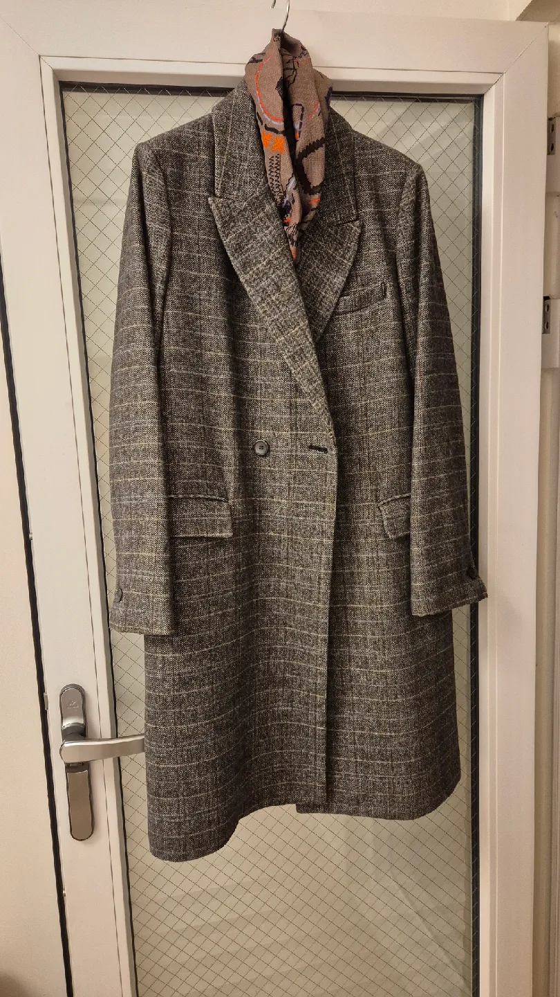 케네스콜 헤링본 더블 코트 95.66