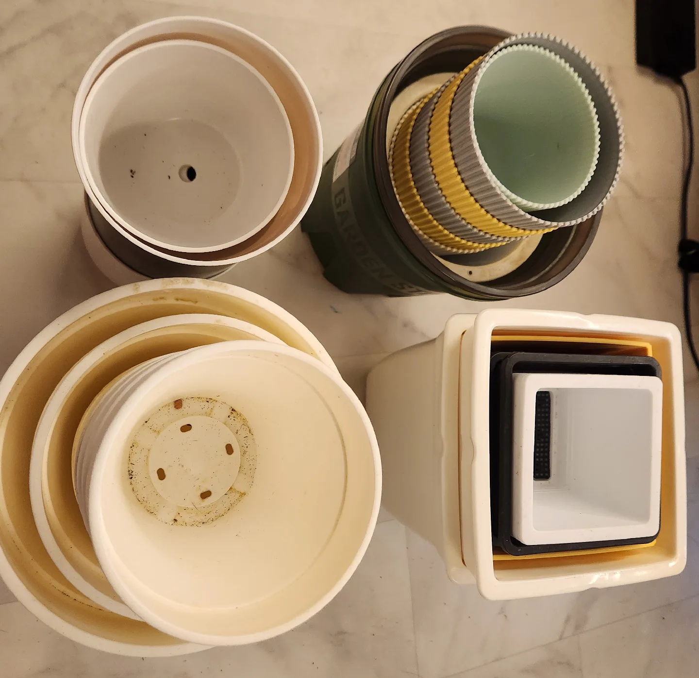 다양한 중고 화분 세트