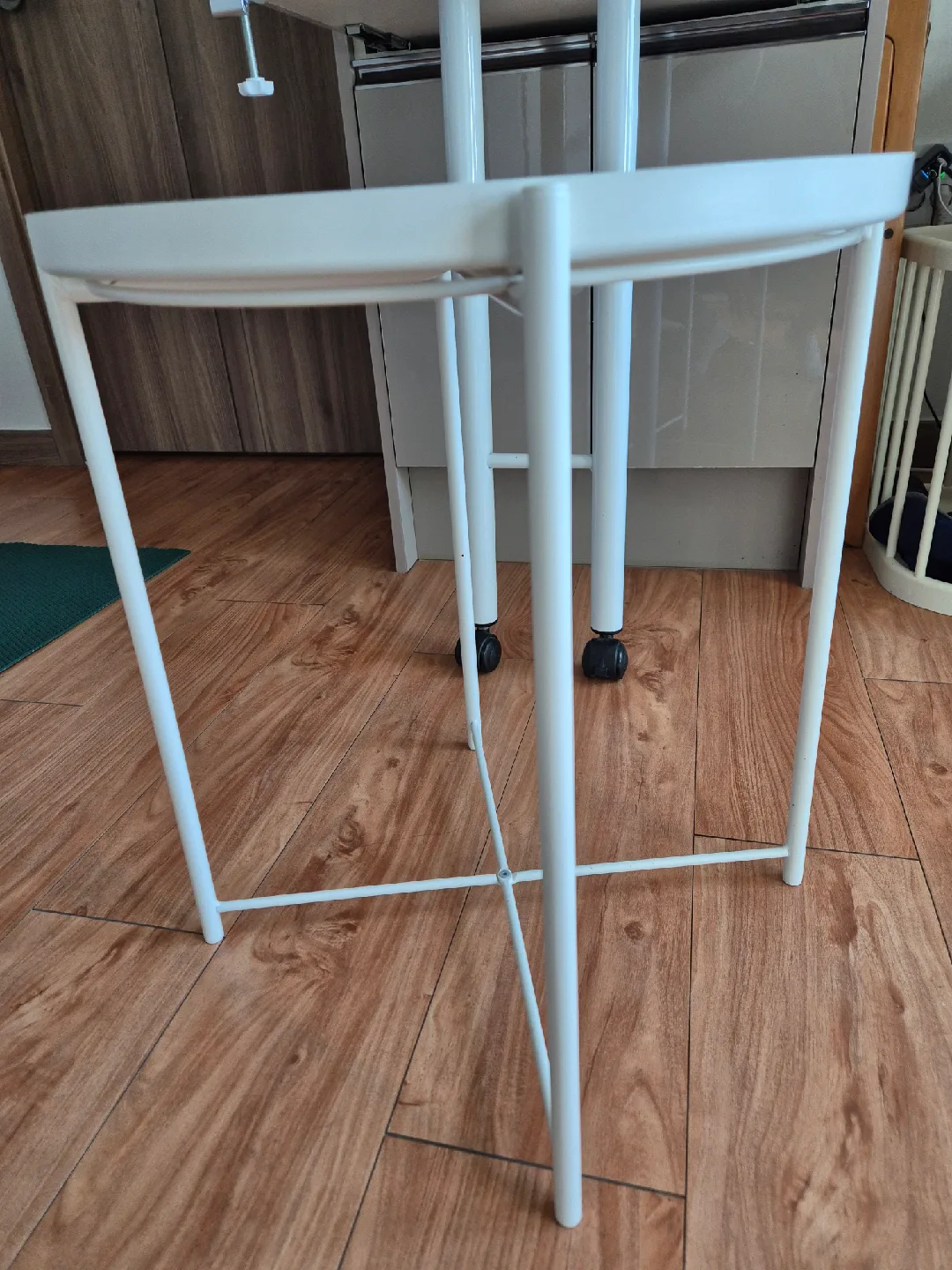 이케아 글라돔, 철제 원형 테이블, 화이트 (중고)