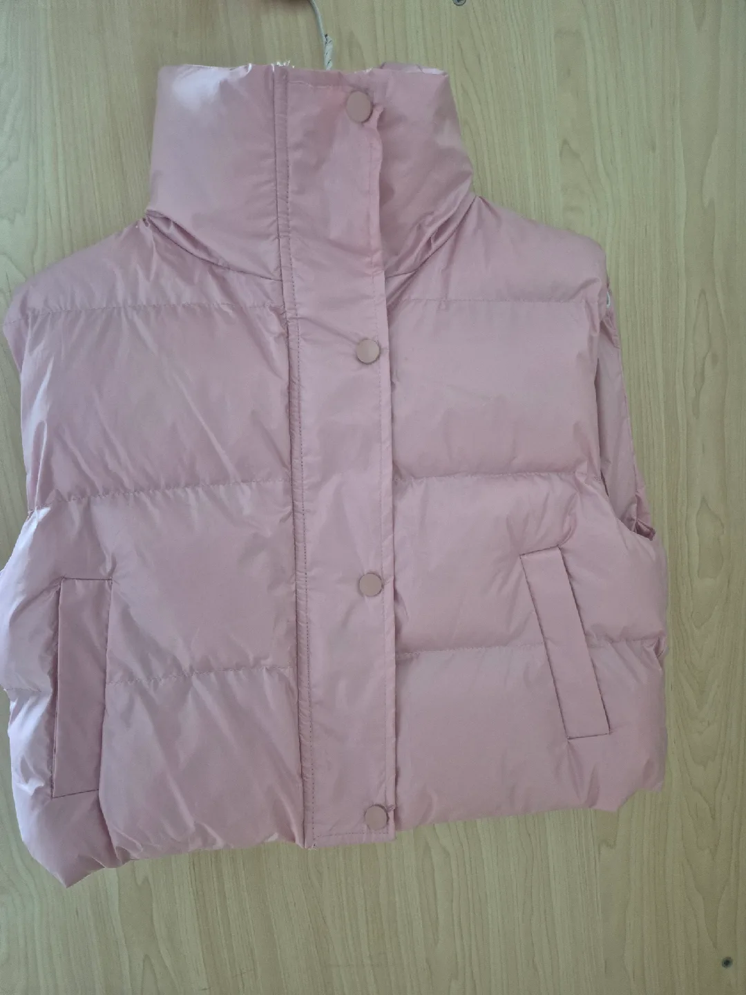 핑크 패딩 조끼 (한번착용)