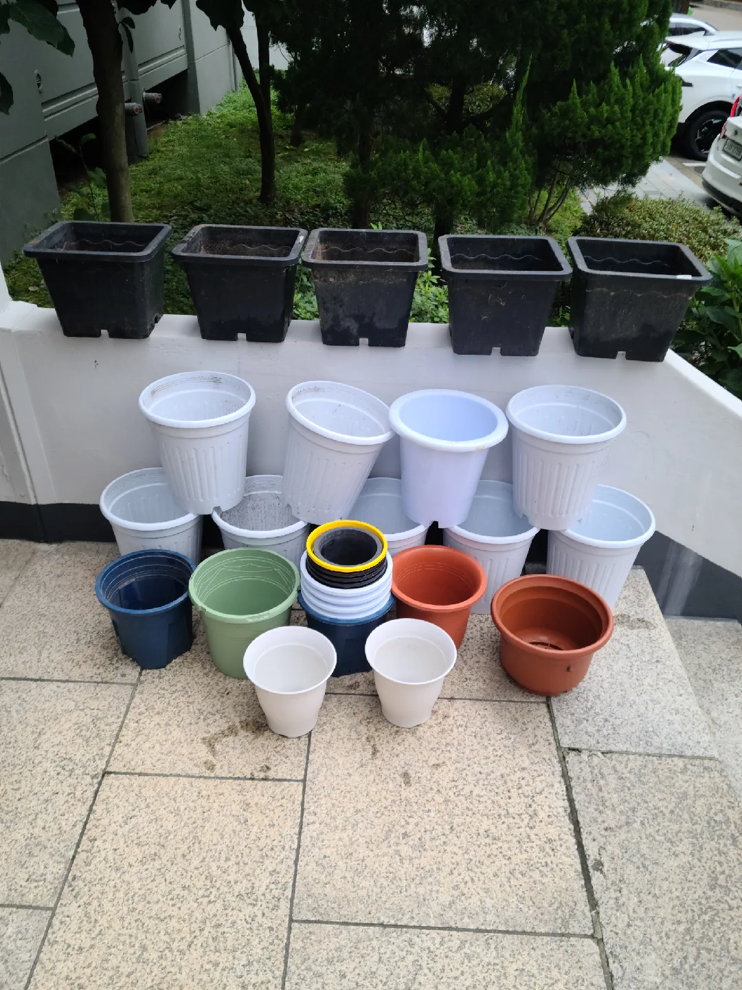 다양한 크기 중고 화분 세트 (20개 이상)