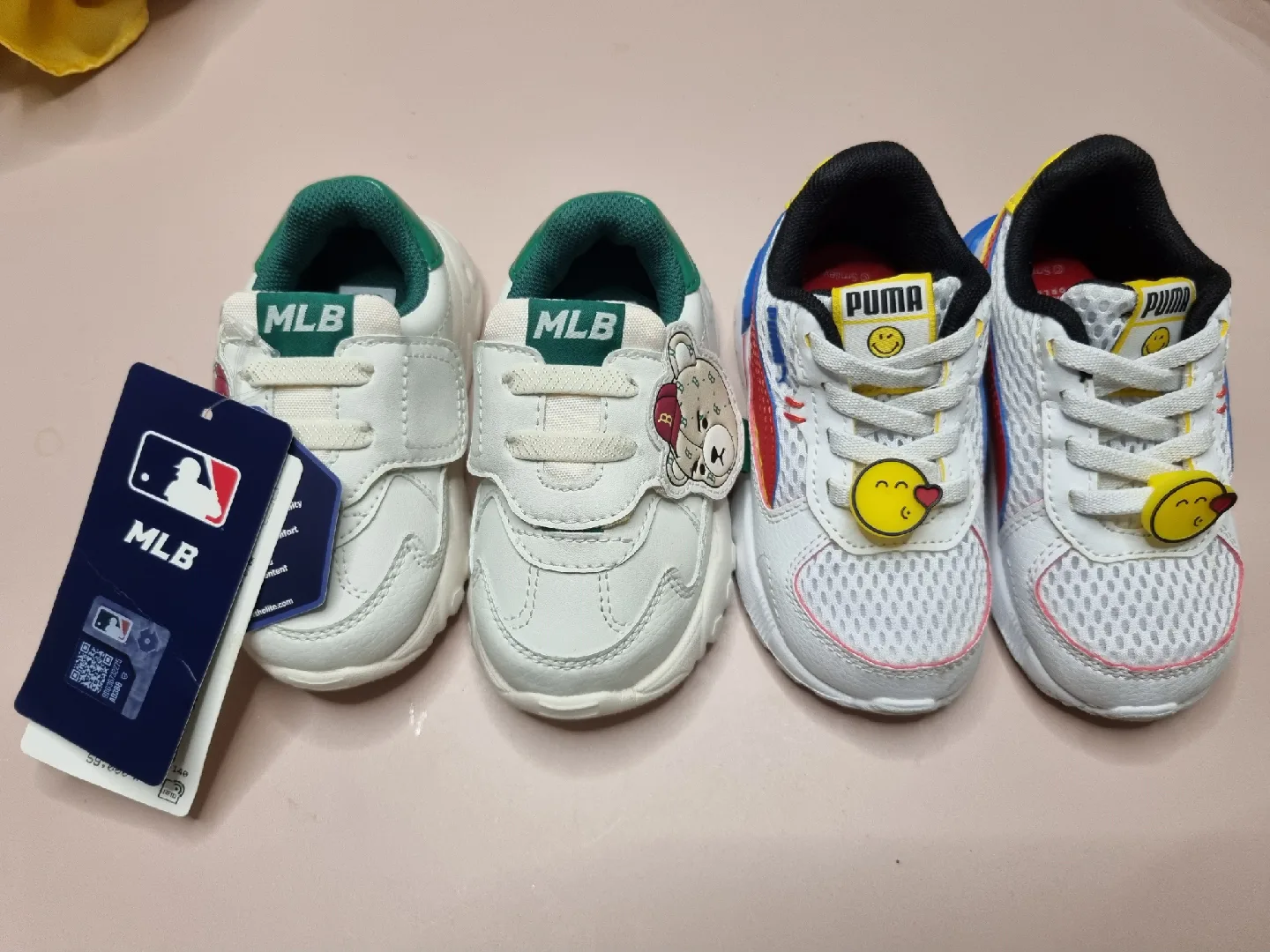 MLB 베이비 곰돌이 운동화 140 (새상품) & 퓨마 키즈 운동화 140 (중고)