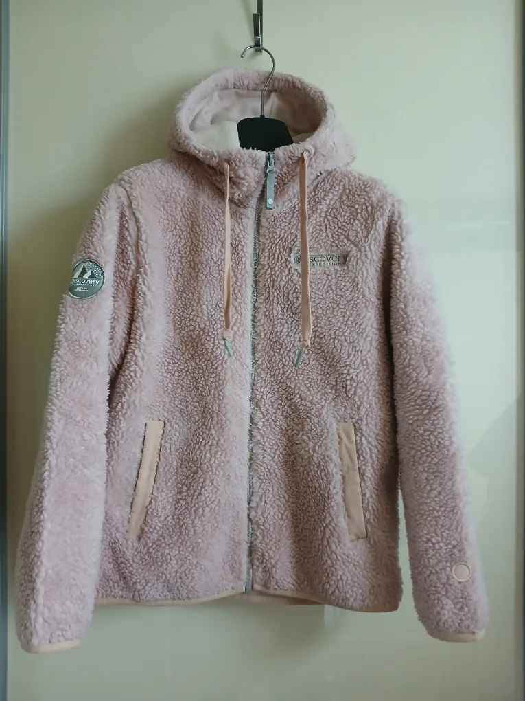 디스커버리 연핑크 뽀글이 후디 (90~95size)🧧