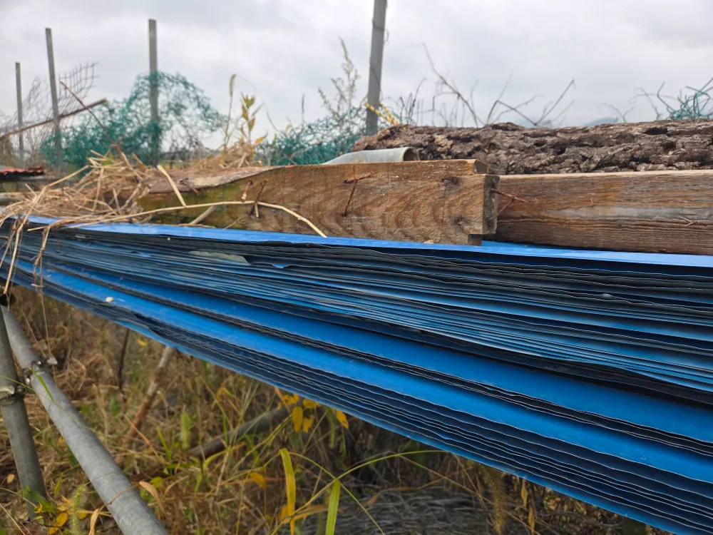 중고   파란색 함석