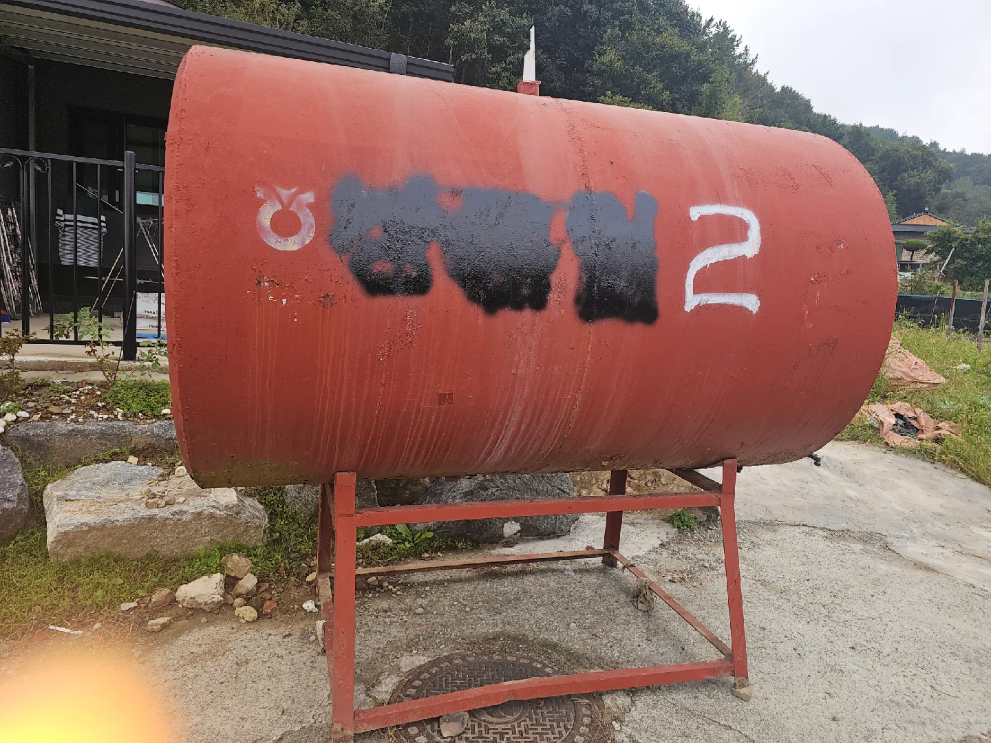 하우스 기름탱크 4500리터 중고판매 합니다