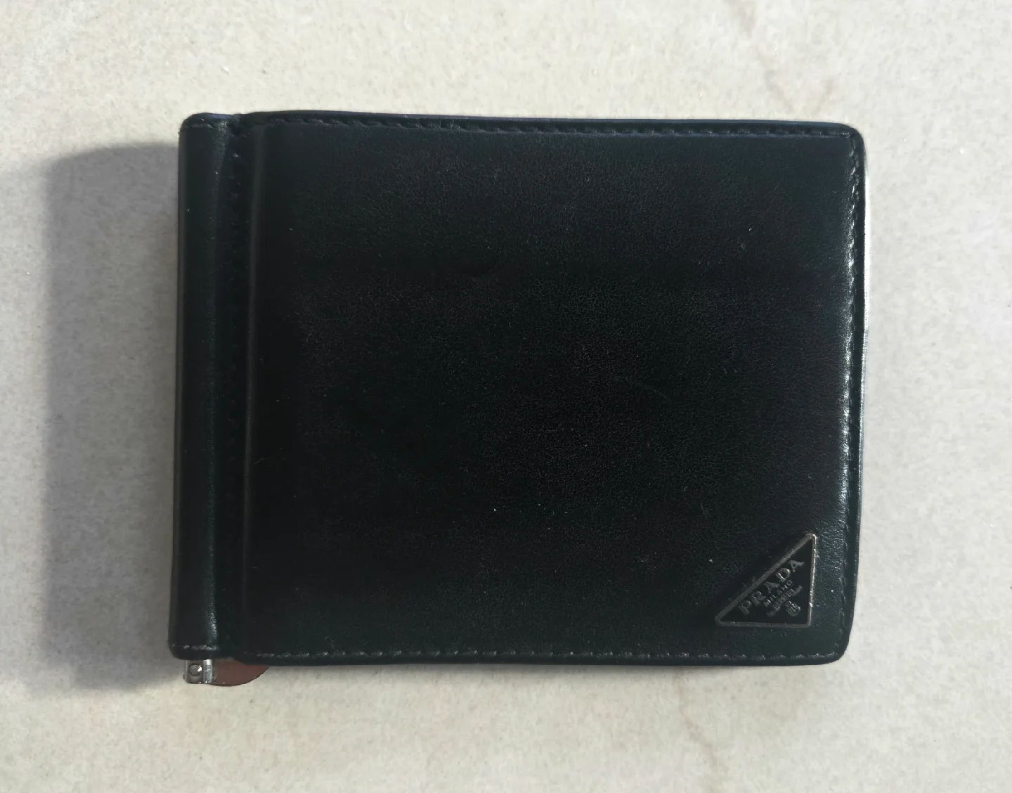 프라다 사피아노 머니클립 블랙(중고)