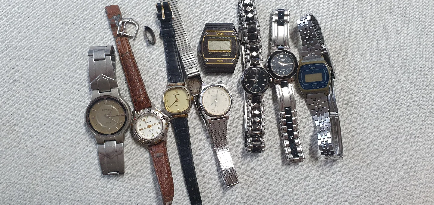 다양한 중고 손목시계 8개 일괄