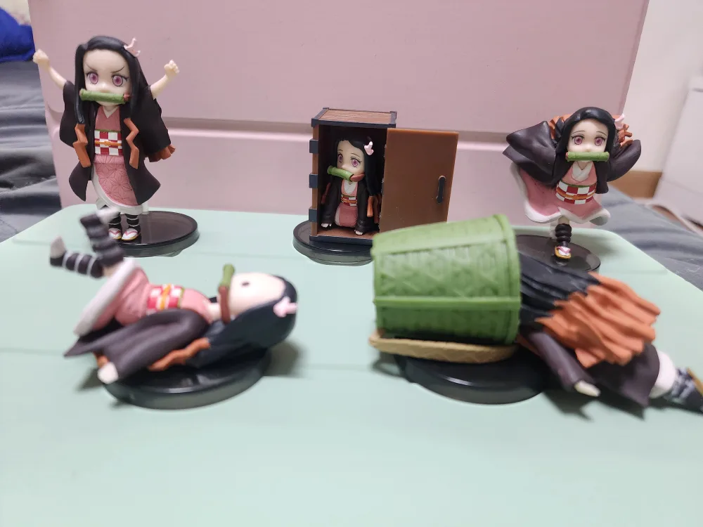 귀멸의 칼날 네즈코 월콜피규어 5종 일괄판매 중고 박스없음