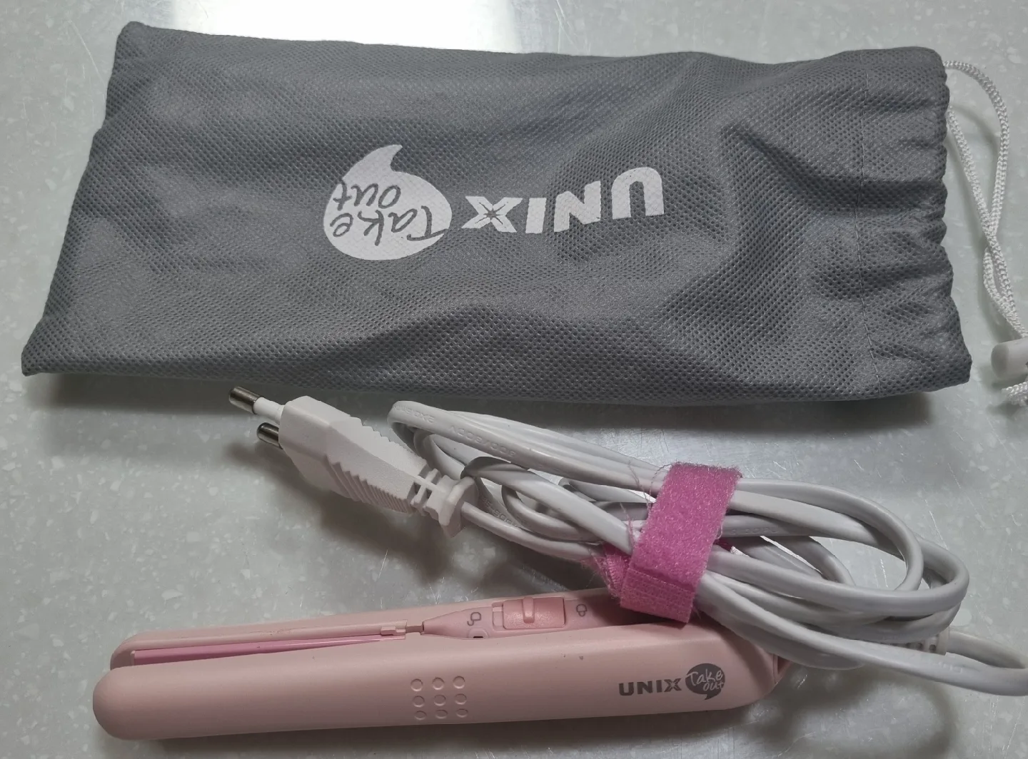 유닉스 미니 고데기 핑크