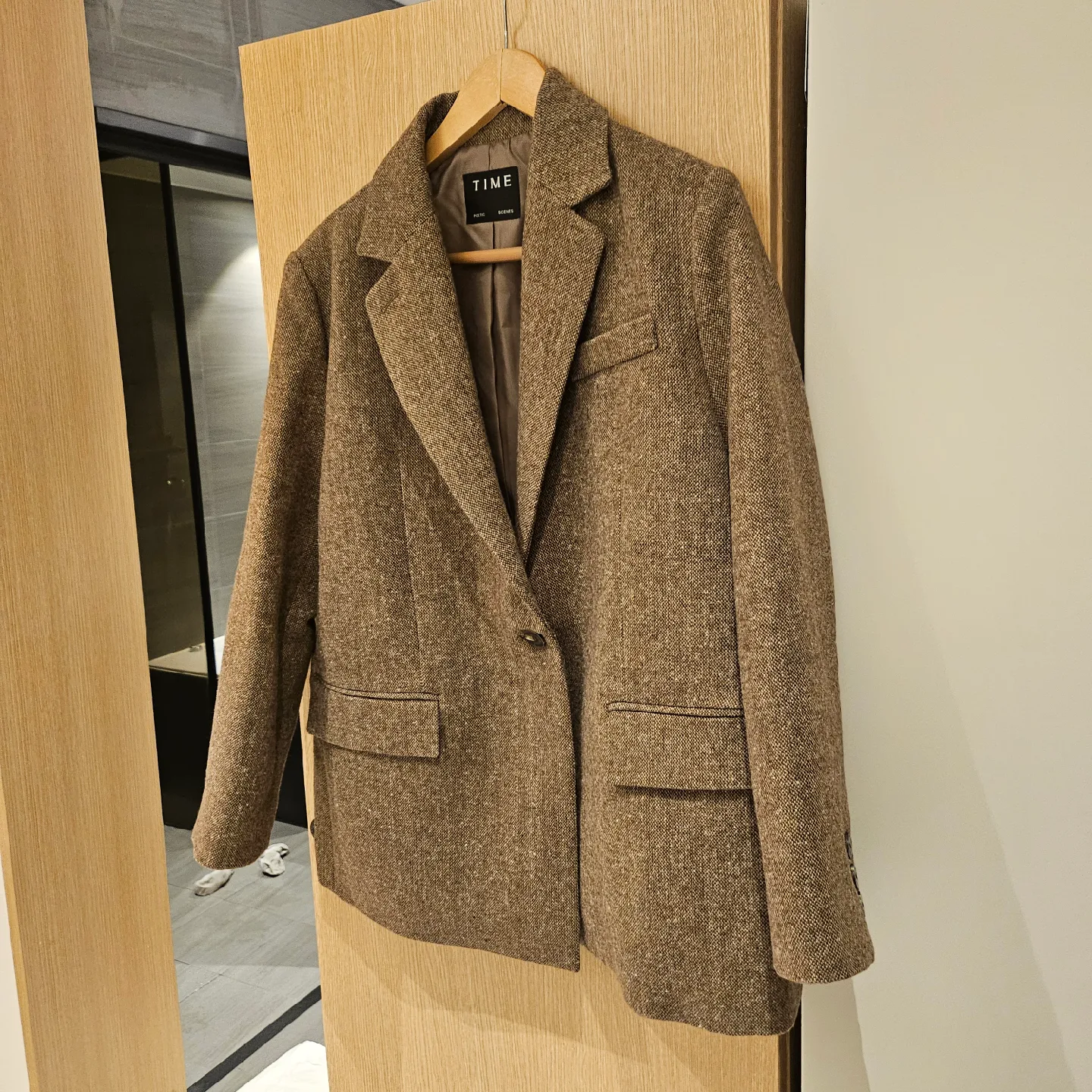 모 100%타임 모직 자켓(착샷o)