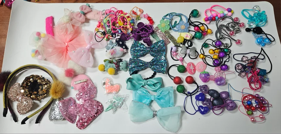 [세제품/중고 포함] 아동용 머리핀/머리끈 세트 싸게 팝니다