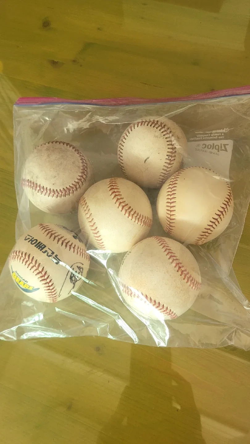 중고 야구공 6개