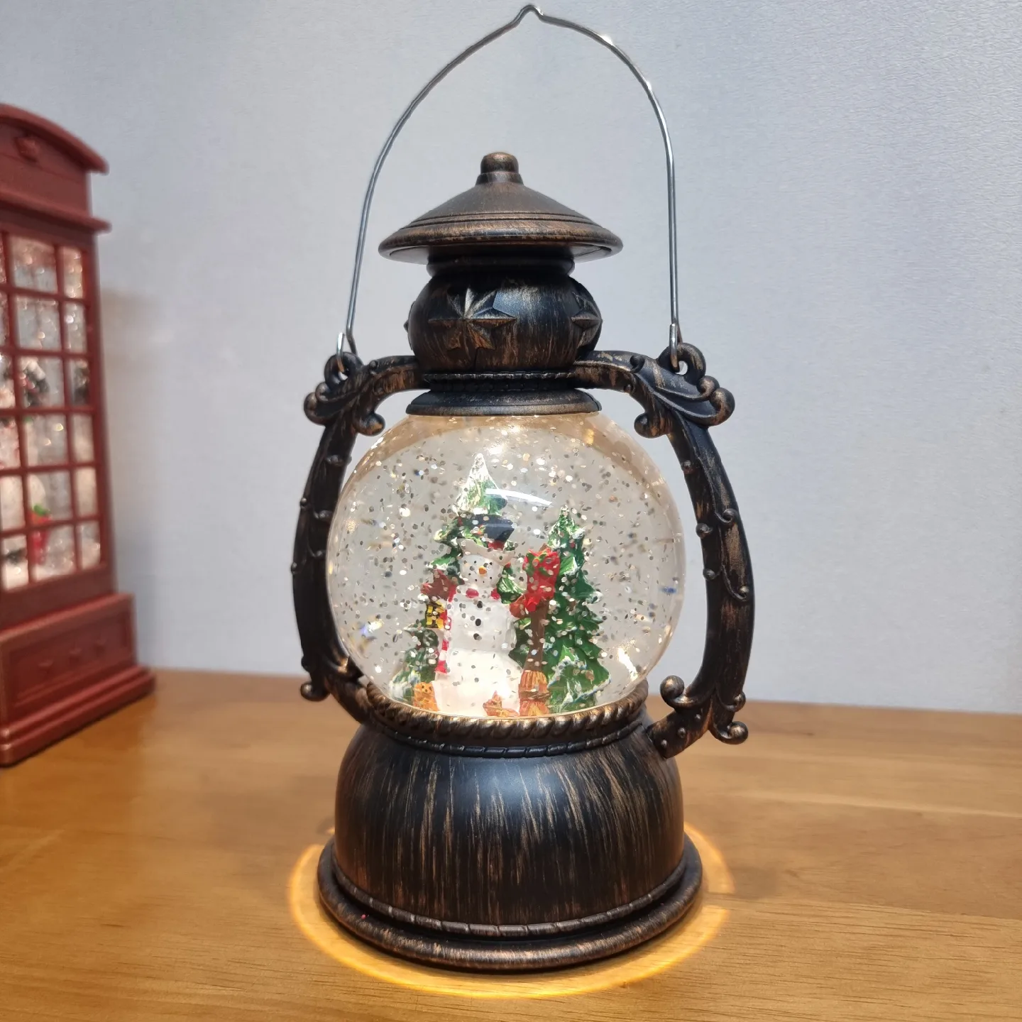 캐롤이 나오는 엔틱 크리스마스 워터볼 디자인소품