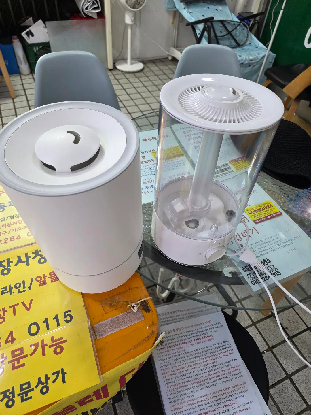 가습기(2회사용한2개)HIMADE HM-BK05W자연기화식가습기