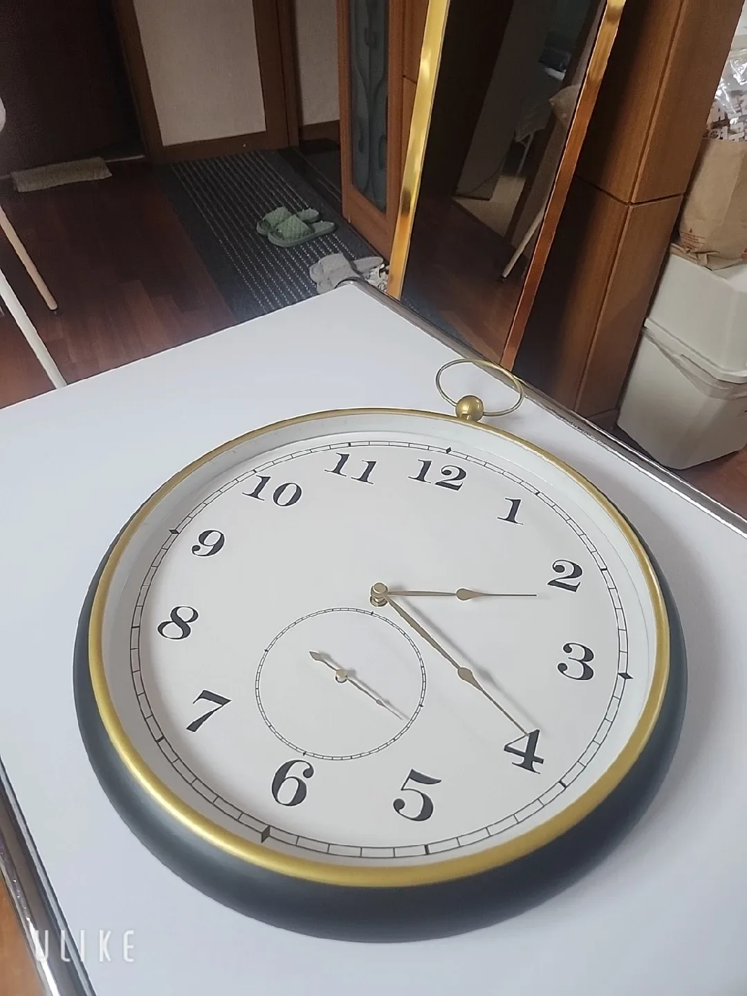 골드프레임 벽시계