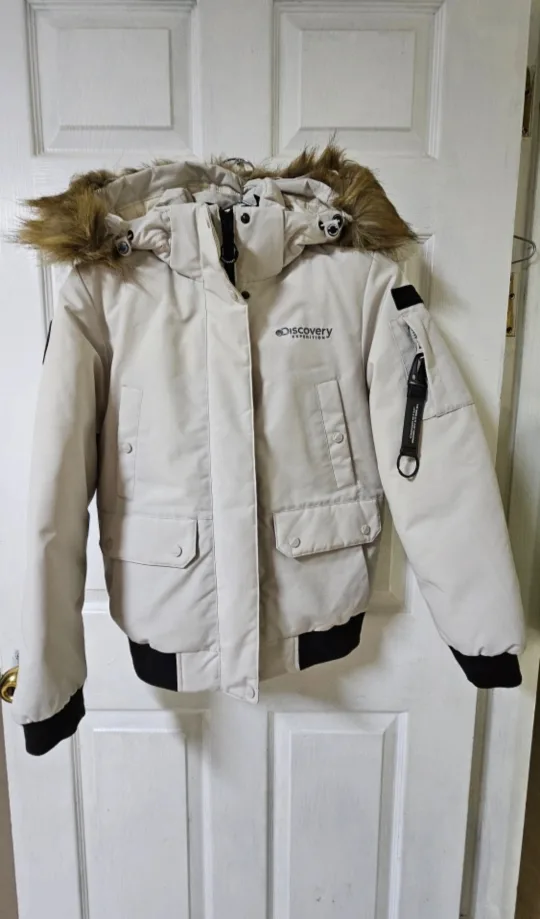 디스커버리 숏패딩 아이보리 90~95