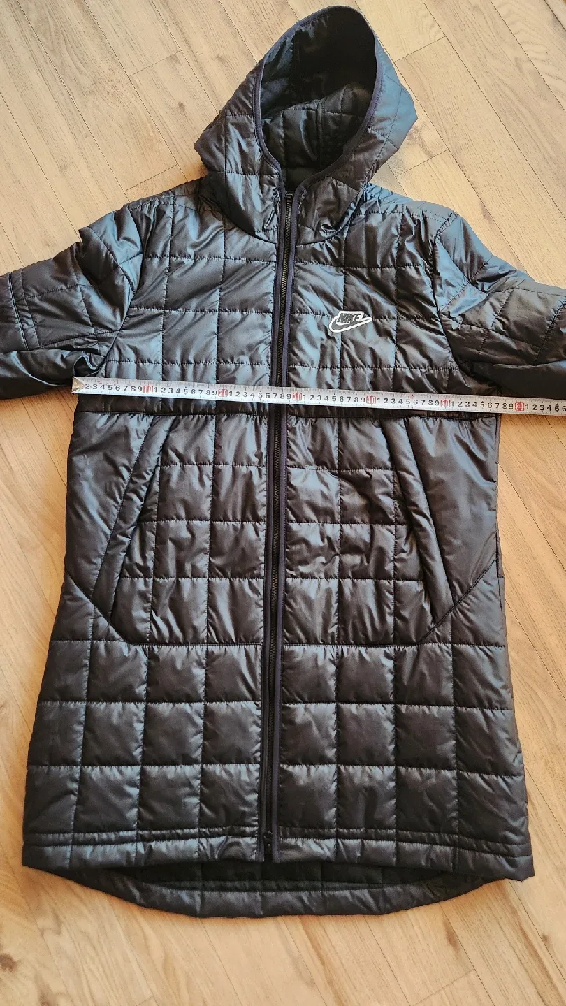 나이키 블랙 퀼팅 롱패딩 L