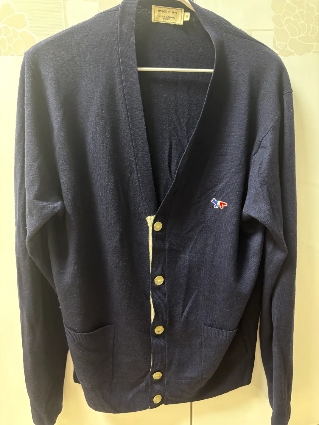 메종키츠네 트리컬러 가디건(XL, 넉넉한105)