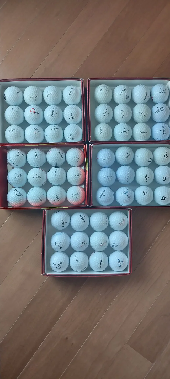 골프공 중고 Titleist(33볼)브리지스톤 볼빅외 (총60볼)