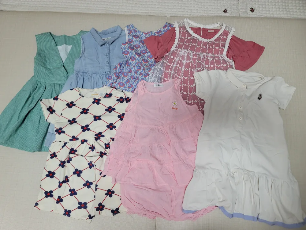 여아 원피스(봉쁘앙,미니로디니,카라멜런던,슈슈앤크라,블루독,몽클레어) 7벌일괄 3y