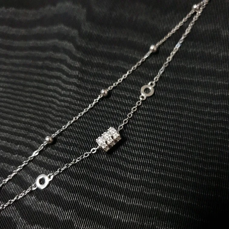 실버 2줄 팔찌 새상품