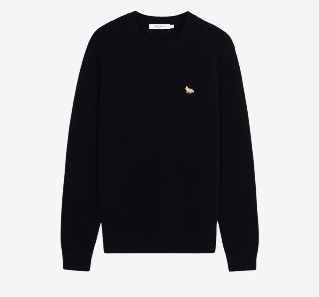 (새상품)정품 메종키츠네 블랙 니트