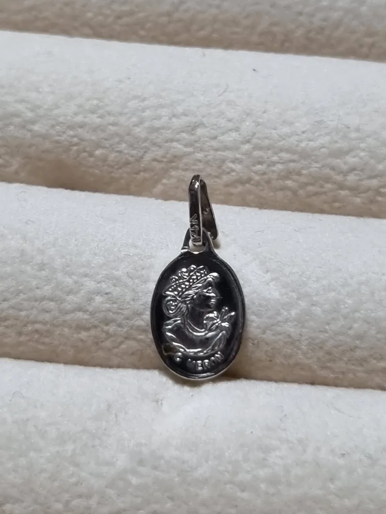14k credit duiss 0.5g 999.9 순금 0.5g 빈티지 화이트골드팬던트