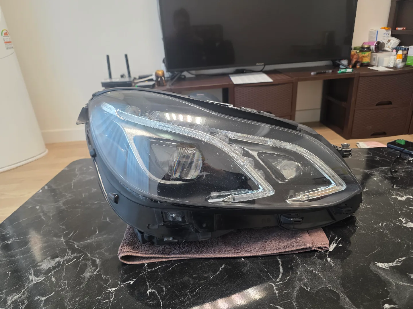 벤츠 E클래스 W212 후기형 LED 인텔 중고 헤드라이트 조수석