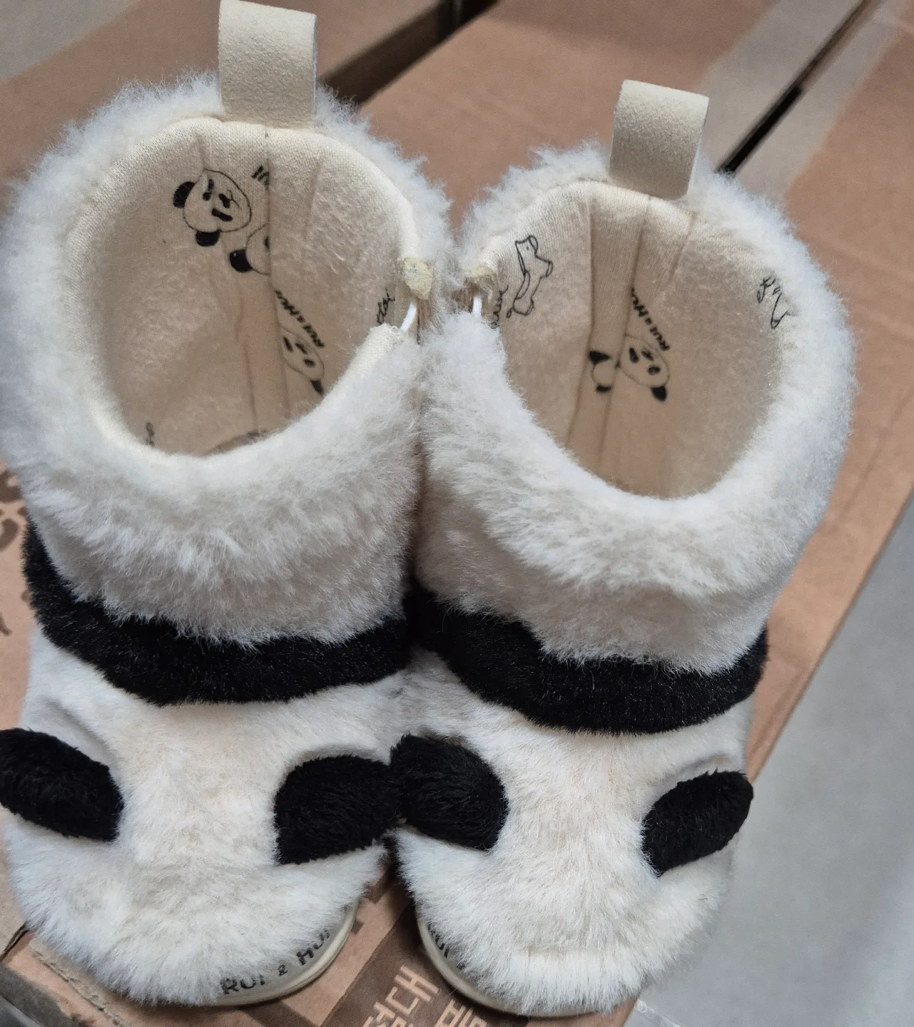 RUieHui 아기 판다 털신