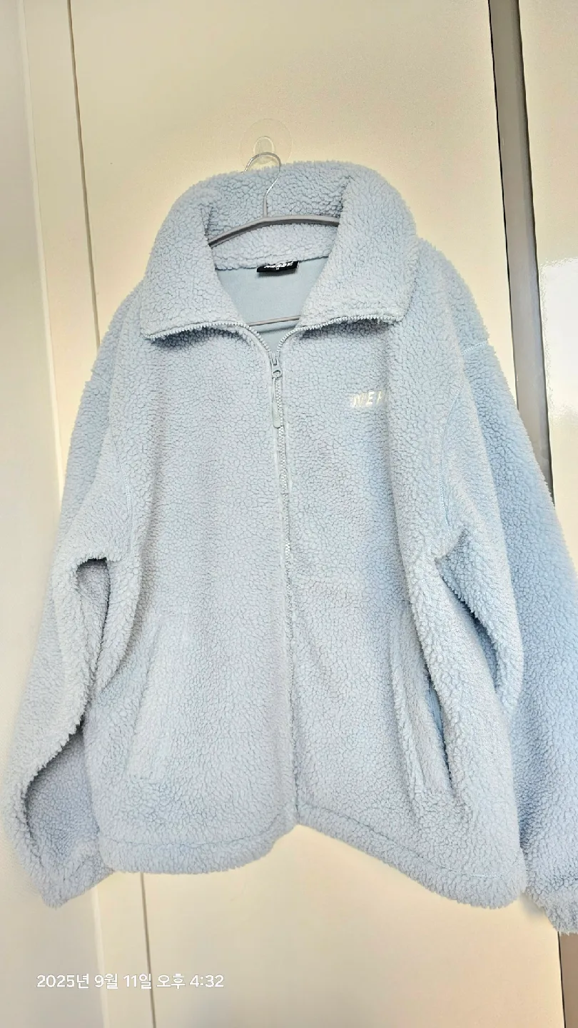 널디 플리스 자켓 M 스카이블루
