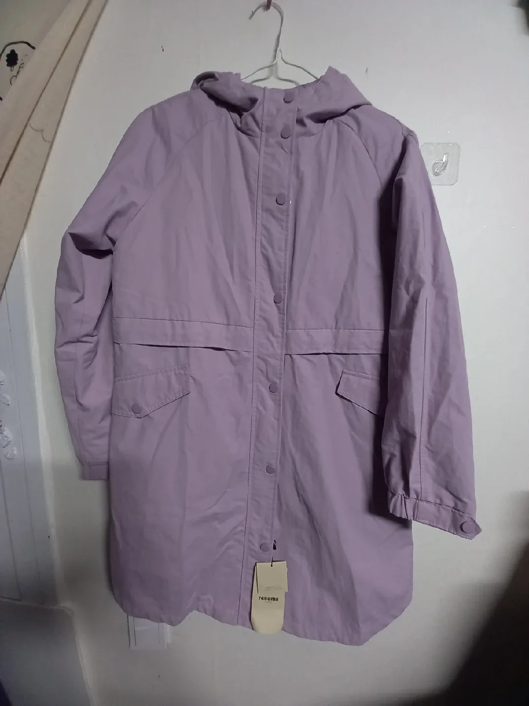 레노마 라벤더 후드 롱 코트 /새상품