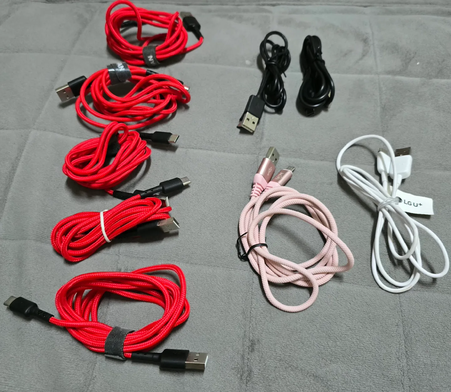 USB 충전 케이블 여러개 일괄