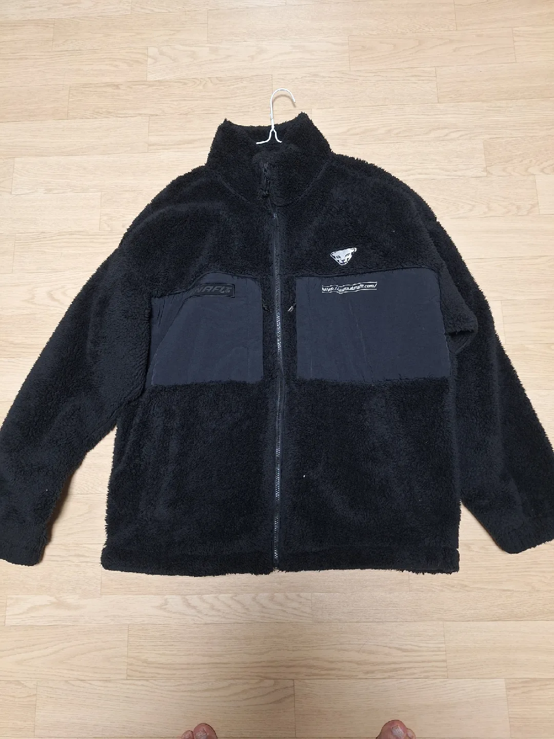 다이나핏 2XL 검정색 뽀글이 플리스 자켓