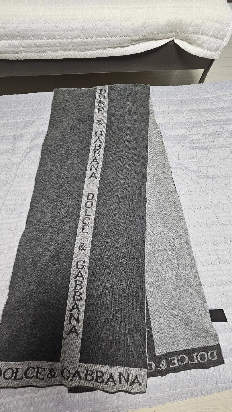 돌체앤가바나 울 머플러 회색(택배전용)