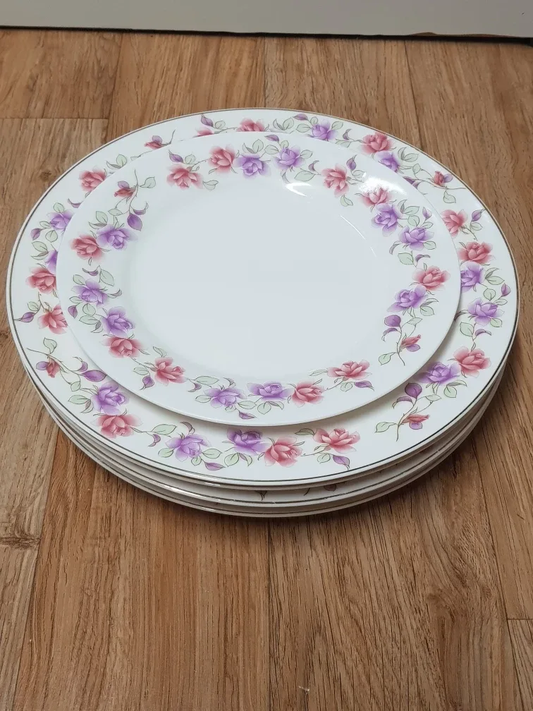 행남사 장미 무늬 접시 6개 중고