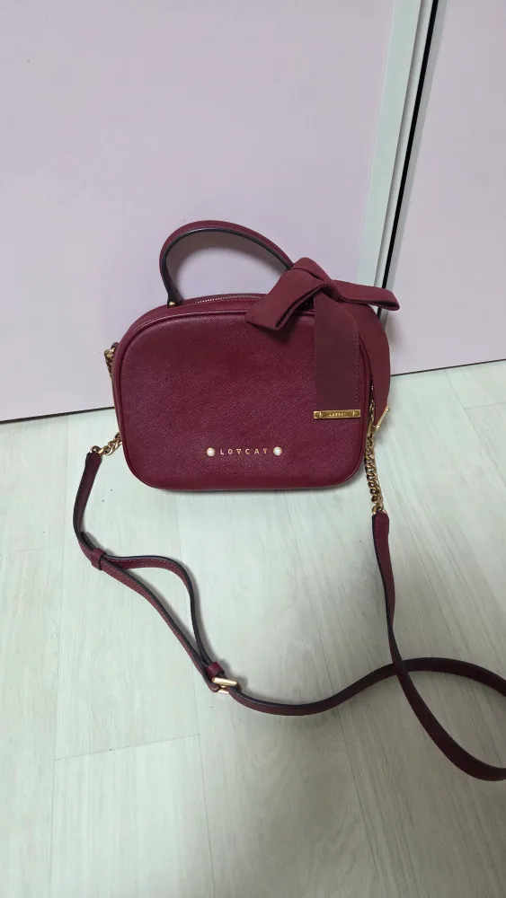 러브캣 소가죽 미니 크로스백