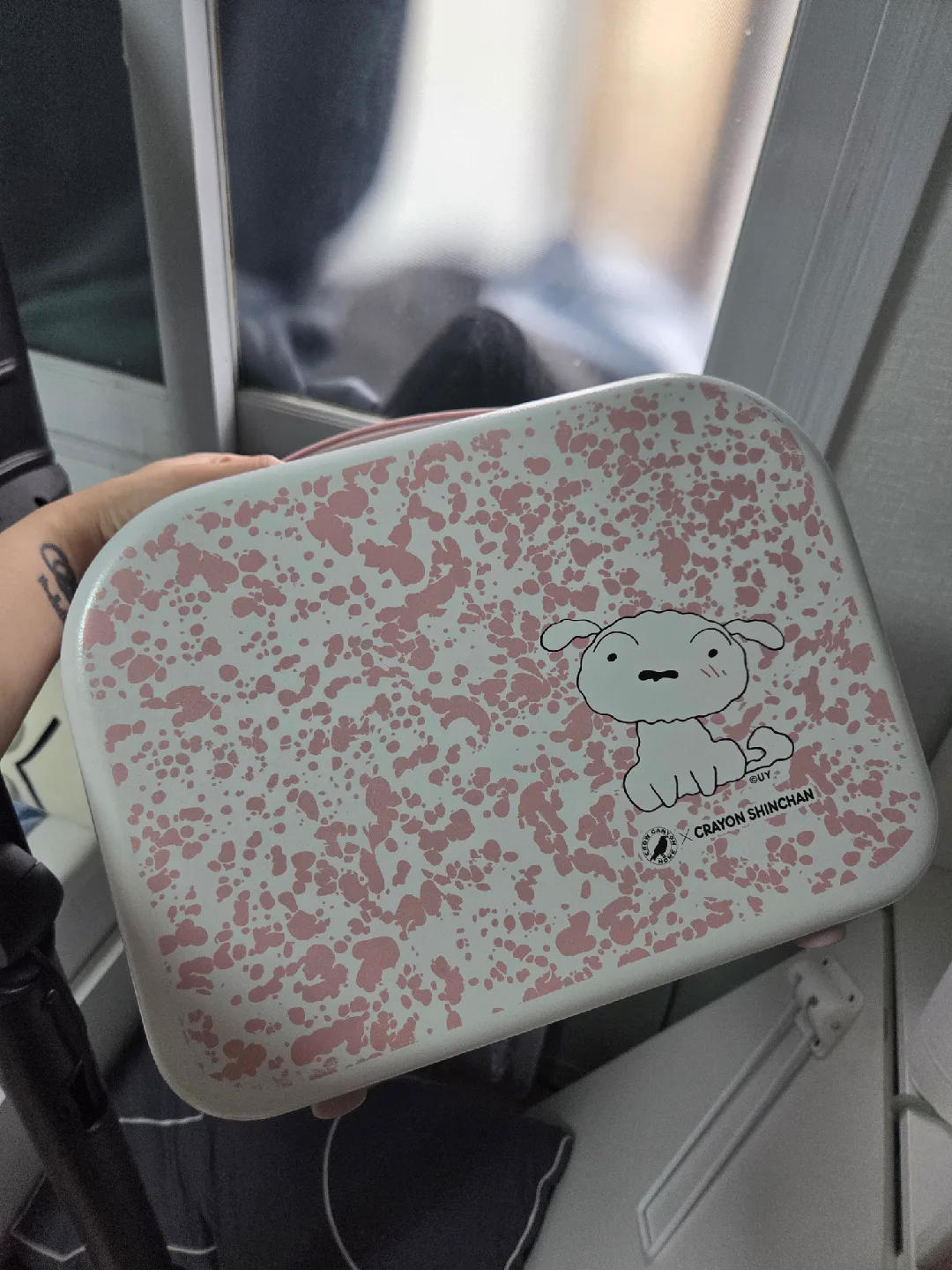 짱구 흰둥이 미니 캐리어 레디백