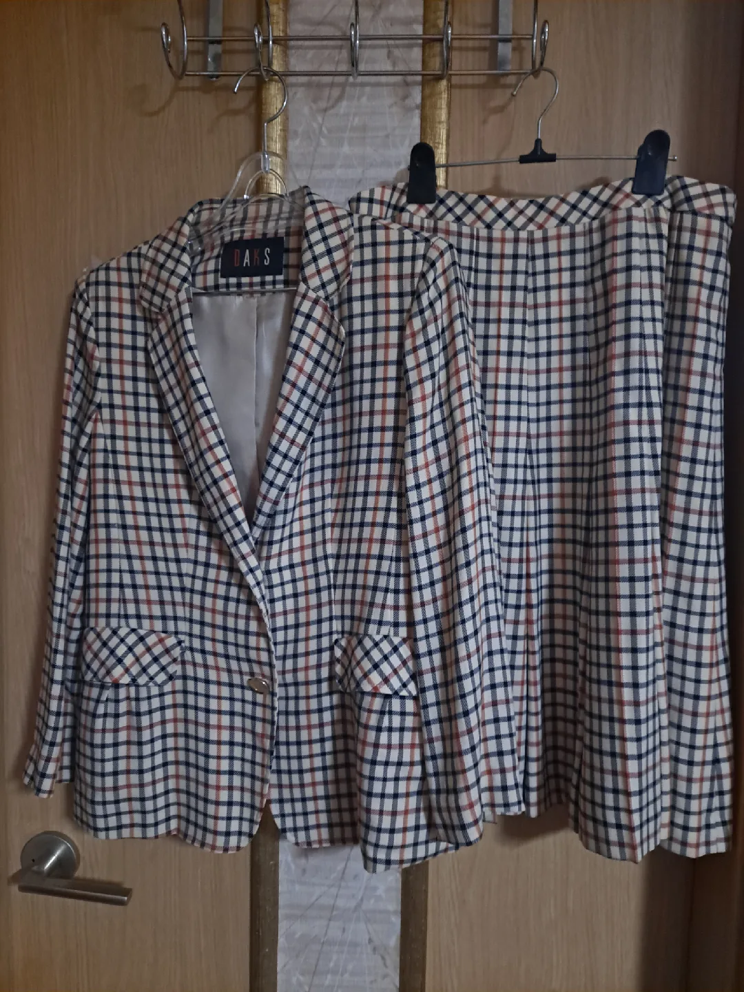 닥스 체크 정장 세트 (자켓+스커트)