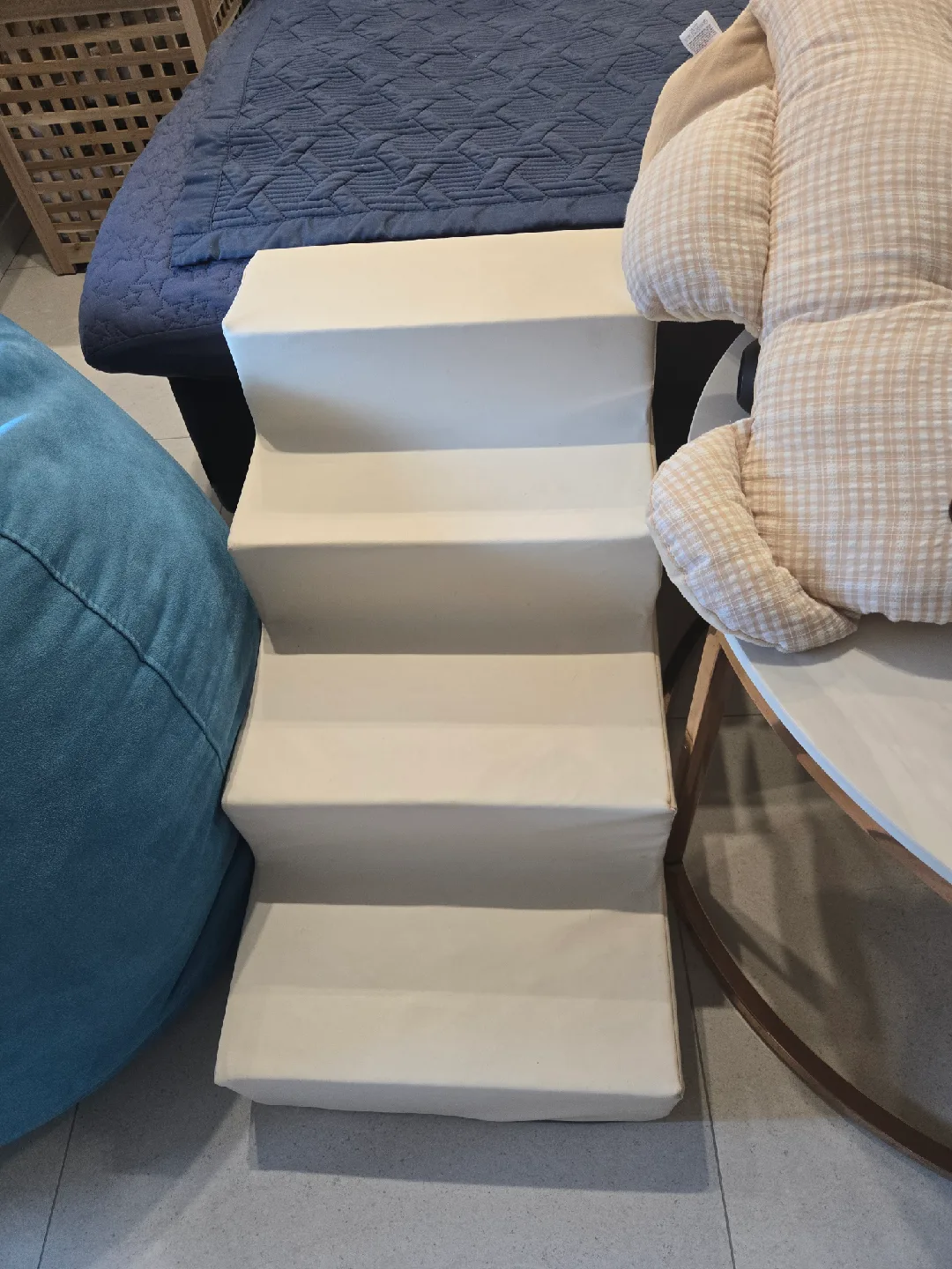 8DECO 강아지 4단 계단 아이보리