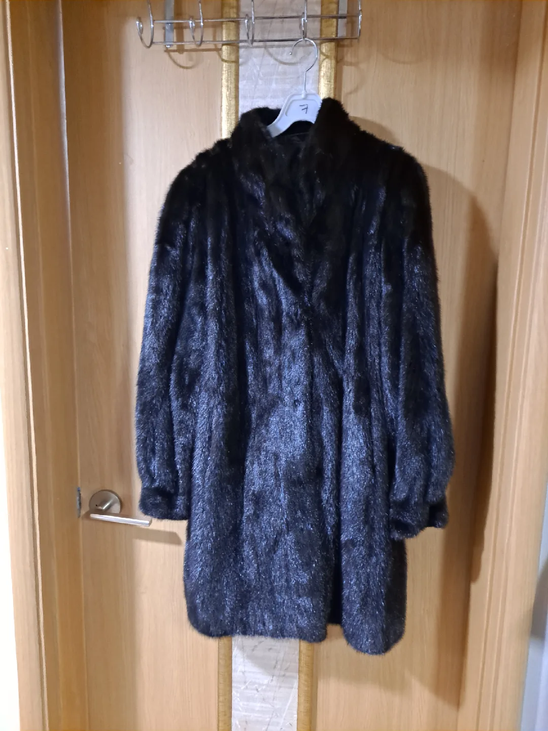 블랙 밍크 코트