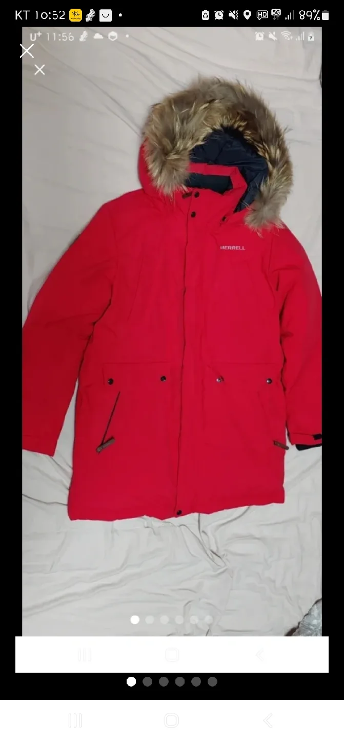 머렐 빨간색 패딩