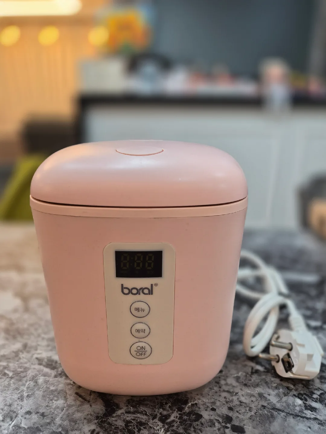 보랄 미니 밥솥 핑크