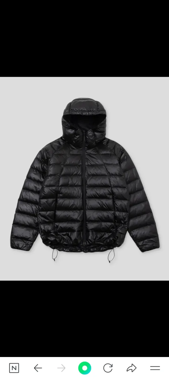 무신사 스탠다드 아이언라이트 패딩 블랙XL