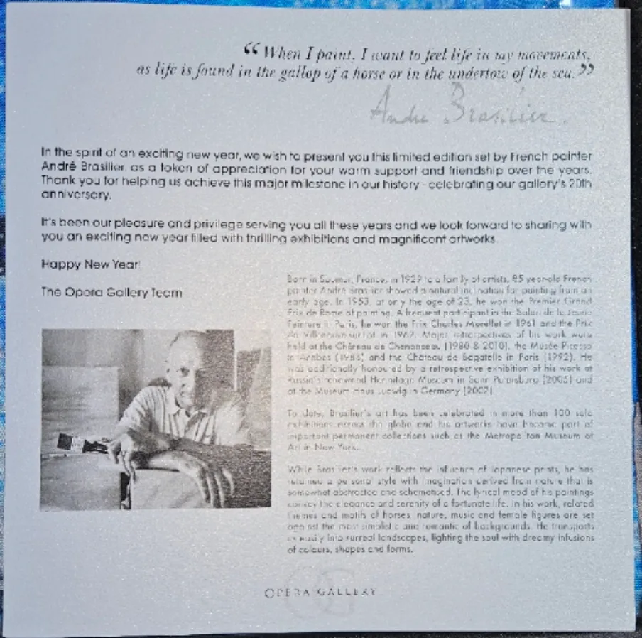 안드레브라질리에 리미티드에디션스카프 100%실크ㅡ오페라갤러리20주년기념 90cm×90cm