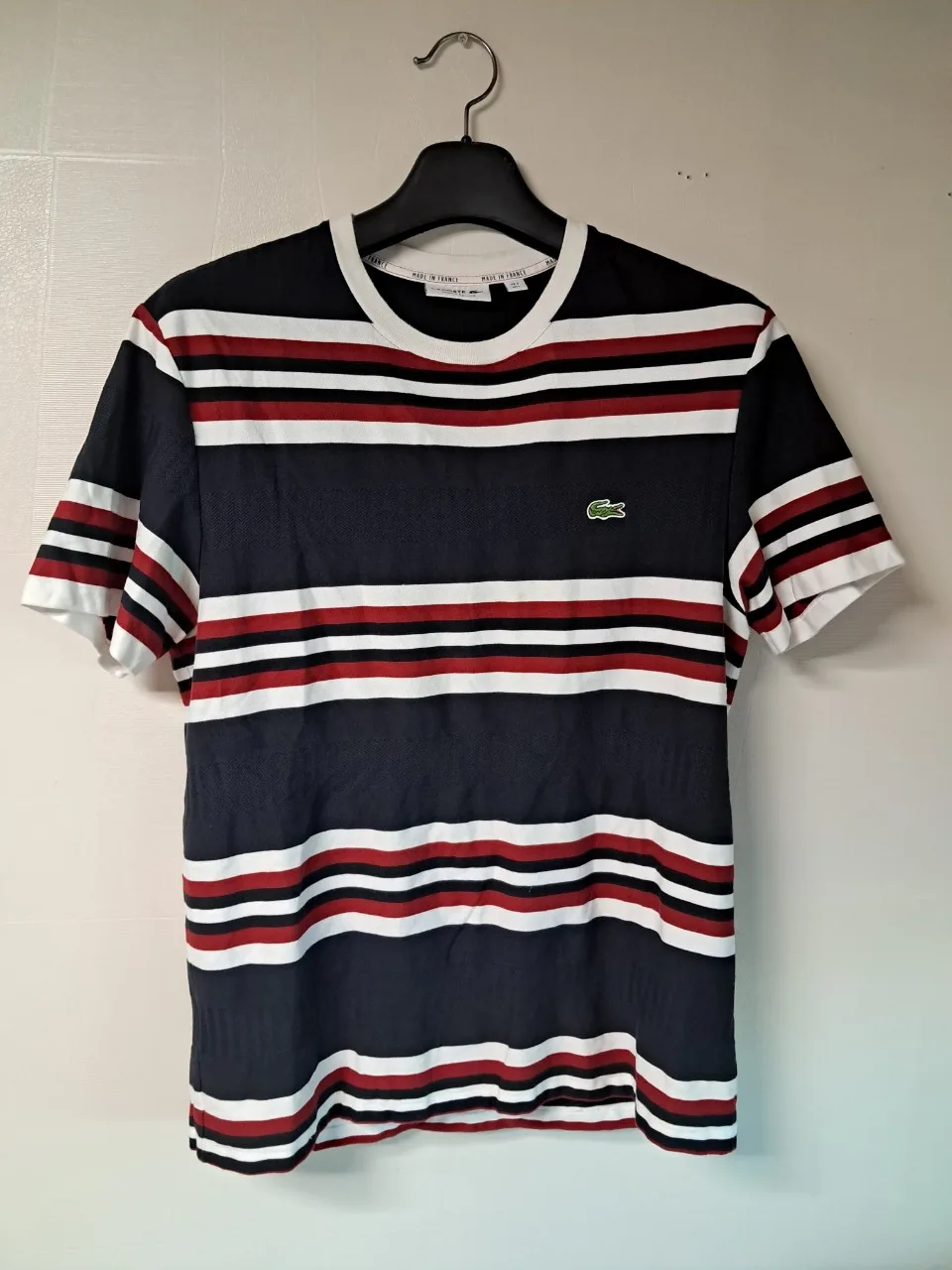 라코스테 스트라이프 티셔츠 L