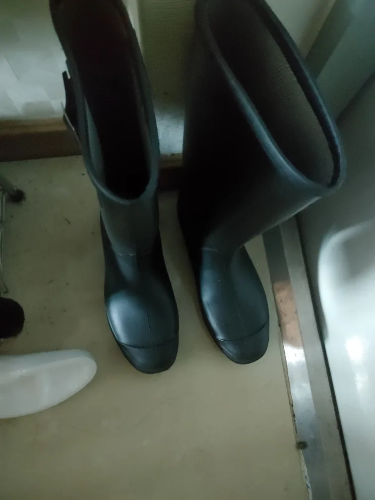 검정 롱레인부츠