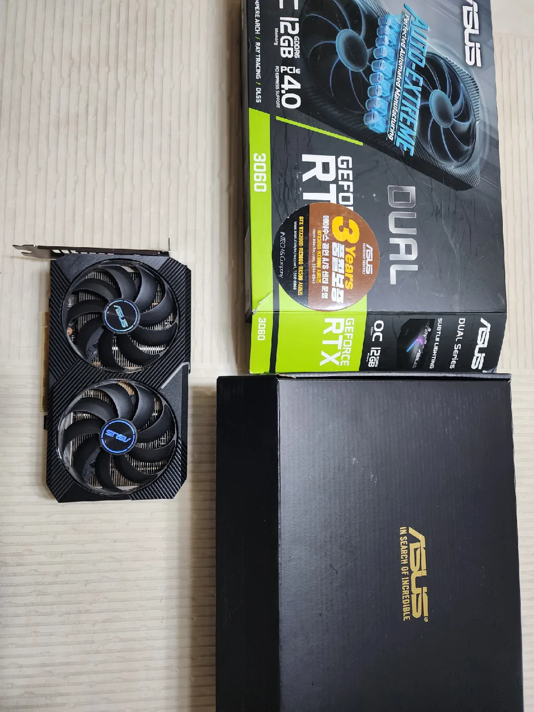 ASUS DUAL RTX 3060 12GB 그래픽카드 중고 팝니다