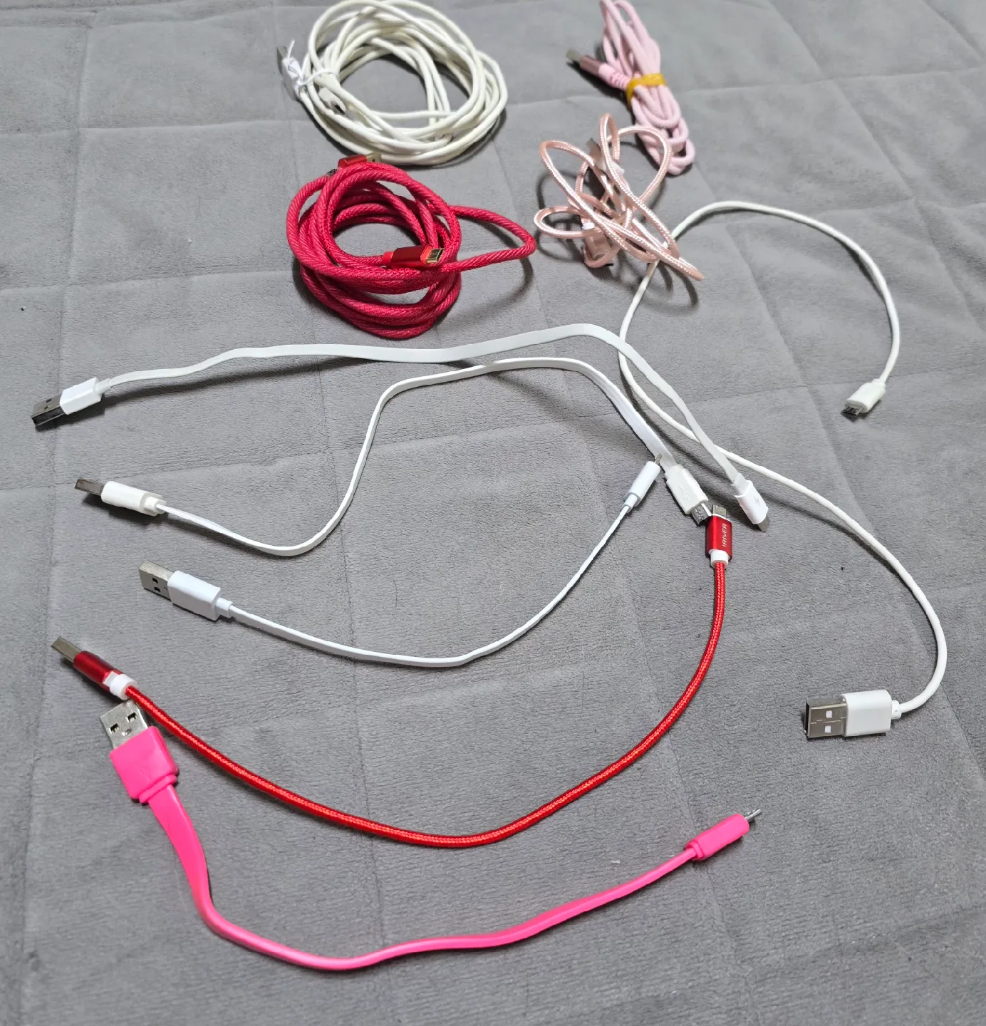 USB 5핀 충전 케이블 여러개 일괄