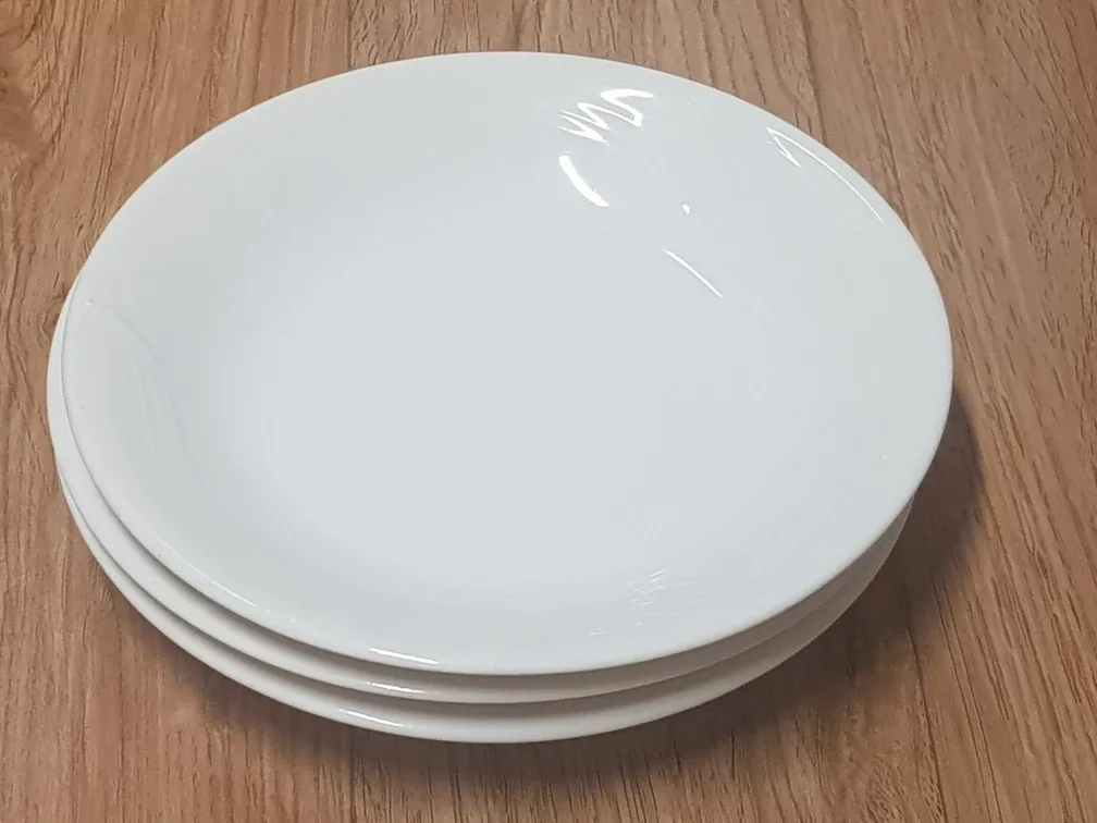 하얀색 접시 3개 세트 중고