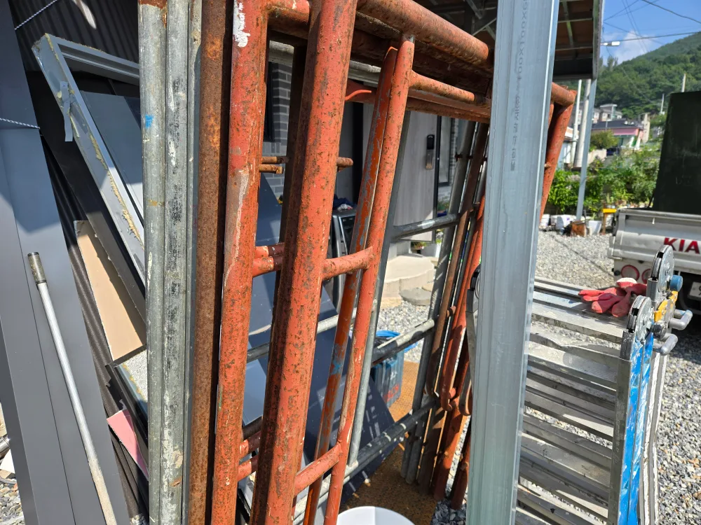 중고 아시바 파이프 및 프레임